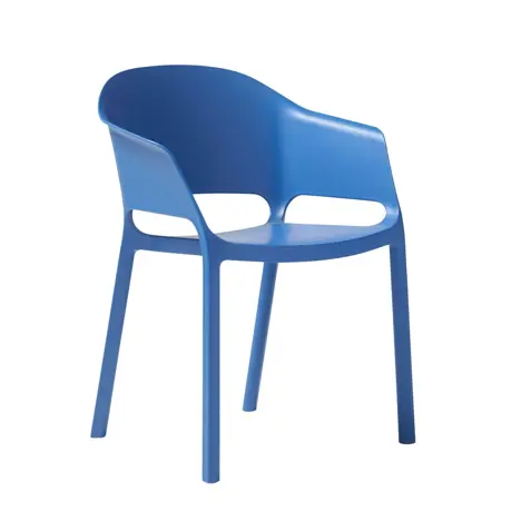 Contra One Piece Polypropylene Armchair - Blue